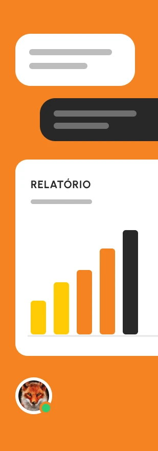 Ilustração de relatório com gráfico de barras, serviço de Assessoria da ZYX