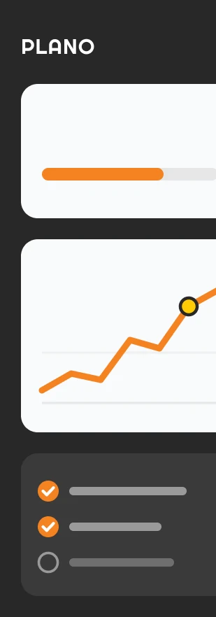 Ilustração de plano de marketing com gráfico, serviço de Estratégias da ZYX
